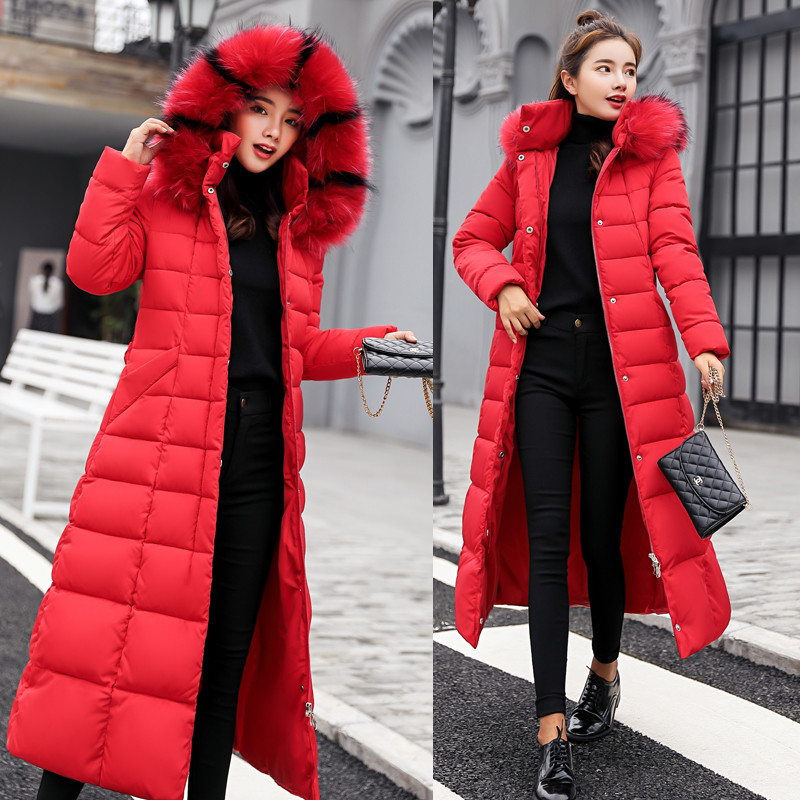 2019, noua moda, haina de iarna X-lung pentru femei, cu guler mare de blana, jacheta pentru femei, parka subtire pentru femei, mai mari, paltoane ingrosate pentru dama