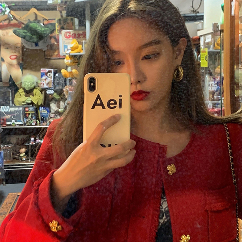 2023 New Woman Fashion Vintage Tweed Lână Jachetă Mantoă Femeii Toamnă Mantouri cu un singur piept Birou Doamnă Imbracăminte exterioară de culoare solidă