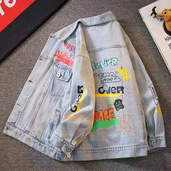 Άνοιξη Φθινόπωρο Παιδικά Ρούχα Αγόρια Τζιν Μπουφάν κινουμένων σχεδίων εμπριμέ 5-14 ετών Casual Παιδικά Jean Jacket Teenager Coat Outerwear
