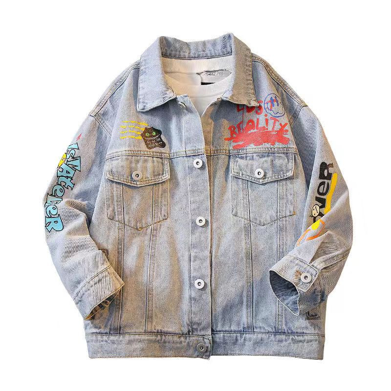 Proljeće Jesen Dječja odjeća Traper jakne za dječake S printom crtića 5-14 godina Ležerna dječja jean jakna Tinejdžerski kaput Gornja odjeća