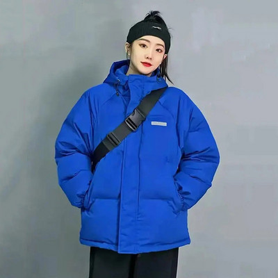 Ocazional femei largi, cu glugă, din bumbac, căptușite, jachete de iarnă, îngroșate, rezistente la vânt, îmbrăcăminte caldă pentru zăpadă, parkas, îmbrăcăminte coreeană cu mânecă lungă