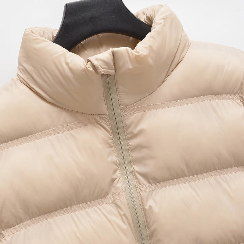 Moda de toamnă pentru femei Jachete negre scurte din bumbac, cu fermoar, mozaic, cu mânecă lungă, îmbrăcăminte exterioară pentru femei