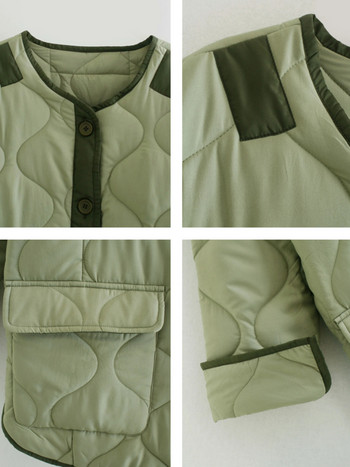 Зимни дрехи Дамски модни палта за 2023 г. Извънгабаритни свободни памучни палта с дълги ръкави за отслабване Дамски якета с вълнообразни памучни палта