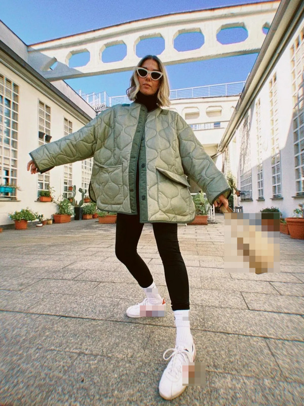 Zimska odjeća Ženske modne kapute za 2023. Preveliki široki pamučni kaput dugih rukava za mršavljenje Ženske pamučne jakne s valovitim uzorkom