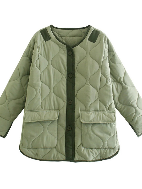 Zimska odjeća Ženske modne kapute za 2023. Preveliki široki pamučni kaput dugih rukava za mršavljenje Ženske pamučne jakne s valovitim uzorkom