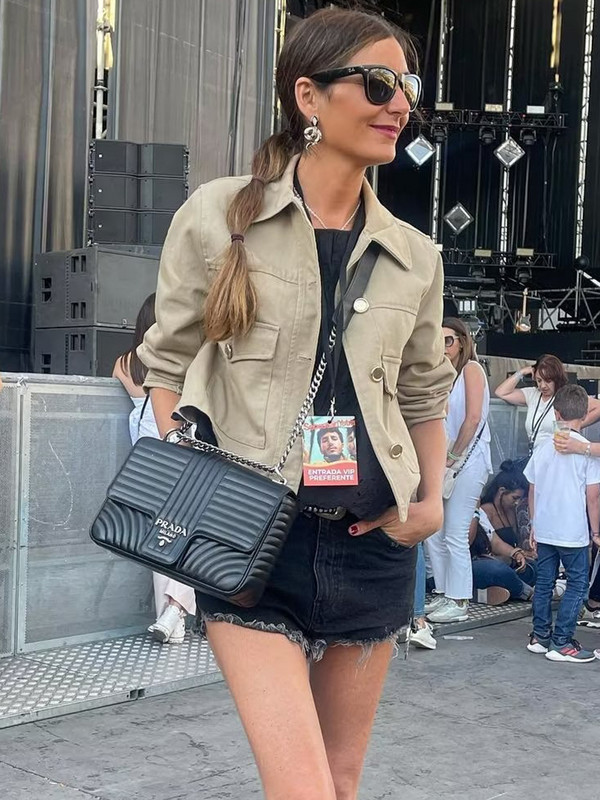 Y2K Fete Kaki Jachete Bomber scurte 2023 Toamna Moda Doamnelor Vintage buzunare Ținute Streetwear Femei Chic Palton Dulce