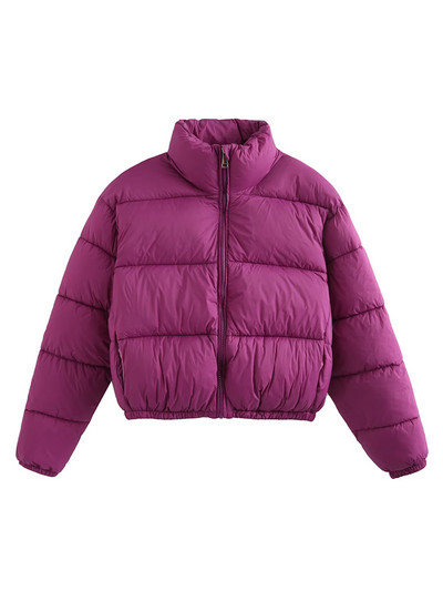 Vintage femei maro jachete puf calde 2023 iarna moda doamnelor elegante parka scurtă casual femei chic verde îmbrăcăminte exterioară