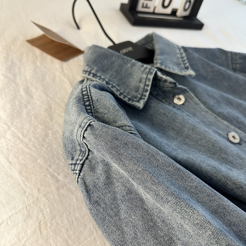 Μπουφάν Letter Printed 23 Summer Νέο Πέτο Φερμουάρ Κοντό Μακρυμάνικο Πλυμένο Τζιν Μπουφάν Γυναικείο