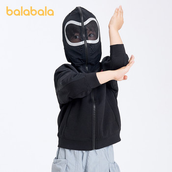 Balabala Toddler 2023 Boy Jacket Пролетно модерно готино яке с качулка Ежедневно семпло удобно ежедневно горнище