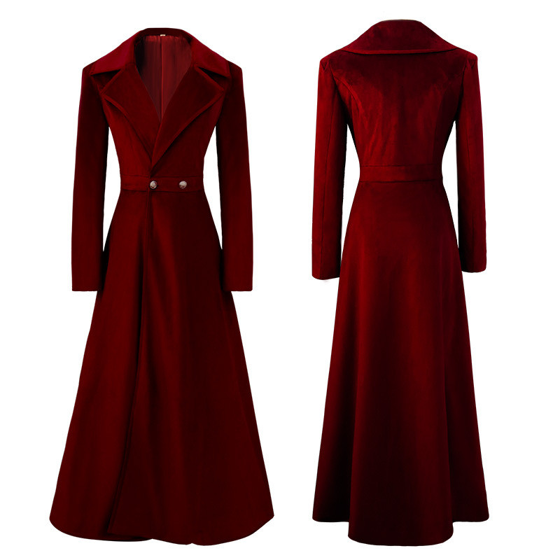 Nova europska i američka moda Ebay Express seksi duboka V popularna duga vjetrovka ženska jakna do koljena