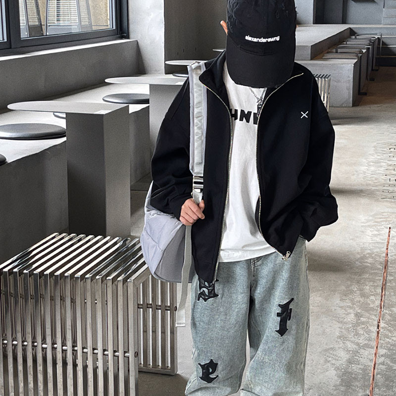 Palton de toamnă pentru băieți 2023 Noua ediție coreeană Îmbrăcăminte sport Top copii de primăvară Îmbrăcăminte exterioară subțire 1-90