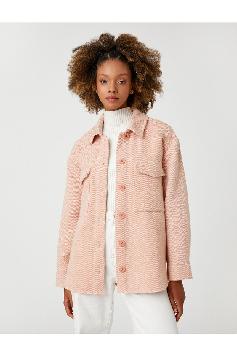 Ravna prekomjerna jakna dugih rukava za djevojčice Koton