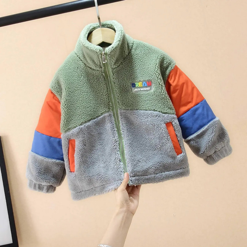 Janjeći kaput od ovčjeg flisa za dječake 2023. Nova dječja beba, moderan polarni flis plus plišani podebljani kaput, zimska odjeća'