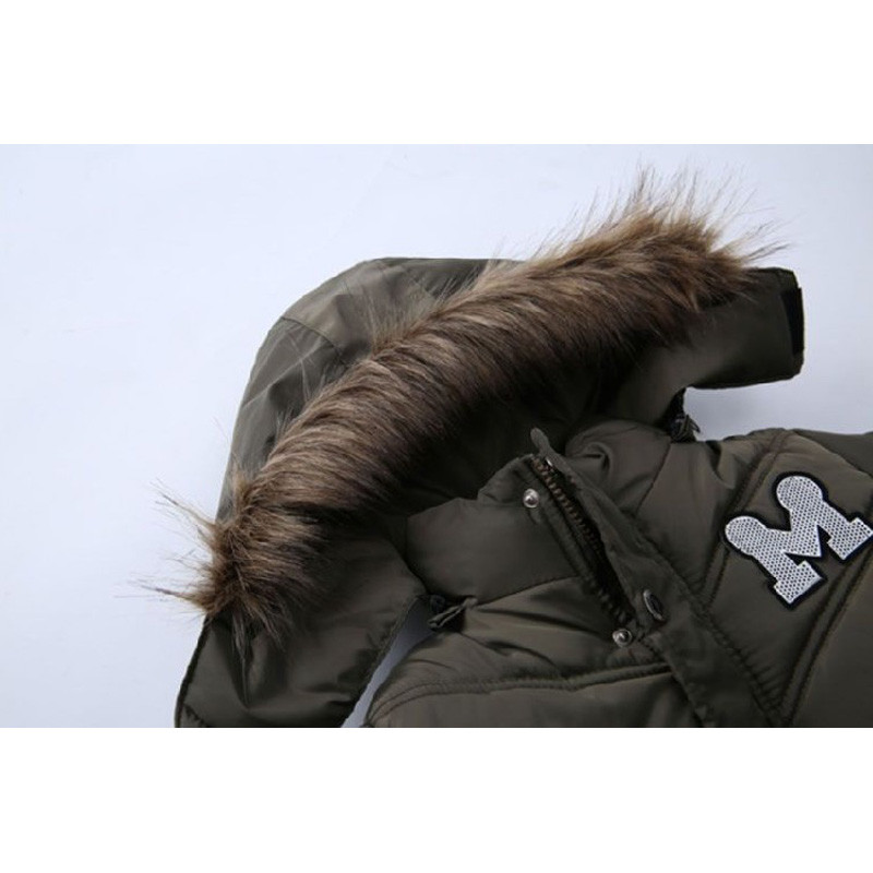 Jachete pentru copii, toamnă iarnă, pentru băieți, îmbrăcăminte exterioară cu glugă pentru copii, haină cu guler de blană.