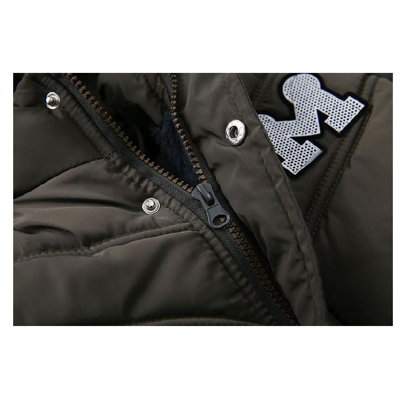 Jachete pentru copii, toamnă iarnă, pentru băieți, îmbrăcăminte exterioară cu glugă pentru copii, haină cu guler de blană.