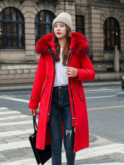 Sieviešu ziemas jakas 2023. gada vidēja garuma ceļgaliem, jauni noņemami lielizmēra korejiešu modes biezi kokvilnas sieviešu kokvilnas mēteļi