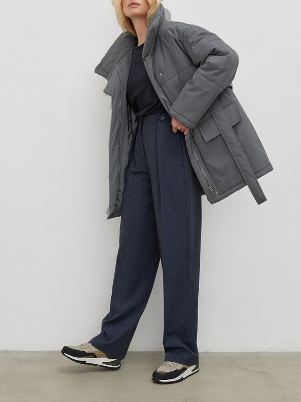 Jachetă de damă, haină de bumbac, toamnă/iarna 2023, nou în talie, cu nasturi neregulați, parka lungă pentru damă de birou.