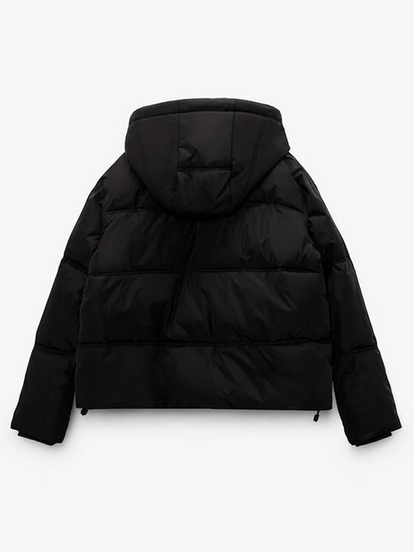 2023, iarnă, caldă, groasă, din piele PU, parkas pentru femei, la modă, bumbac negru, căptușită, jachetă pentru femei, îmbrăcăminte exterioară cu fermoar elegant