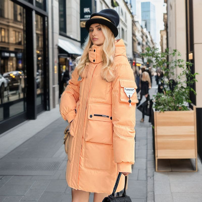 2023, noile paltoane din bumbac largi, căptușite, iarnă pentru femei, parkas cu glugă, jachete groase, calde, vatuite Lady Klein, albastru, alb, verde, îmbrăcăminte exterioară