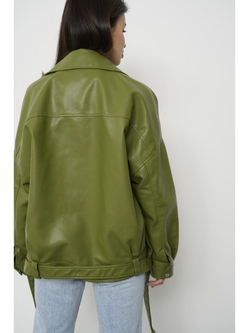 Sieviešu klasiska moderna ādas jaka