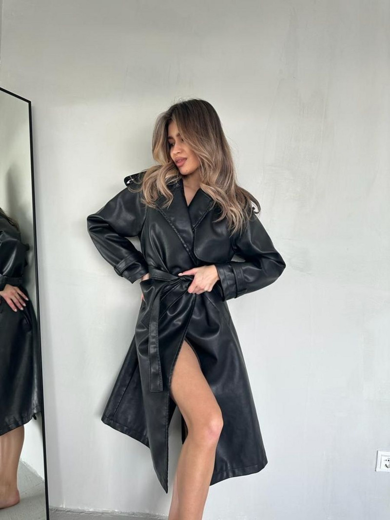 Trench moteriškas klasikinis lietpaltis