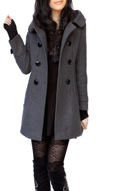 Jachetă de modă ocazională de iarnă Casaco Feminino Mijloc, lung, dublu, cu glugă, haină subțire, haină pentru femei, pardesiu exterior