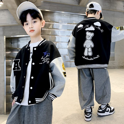 2023 Noi Mantouri de primăvară pentru băieți Îmbrăcăminte exterioară cu litere imprimate pentru copii 4-14 ani Îmbrăcăminte pentru copii Adolescenți Jachetă sport Casual