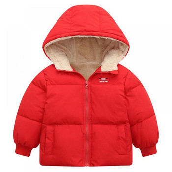 Зимно дете, малко дете, момче, момиче, топло поларено яке с качулка, горно облекло, палто за малки момчета, бебешка жилетка за момче