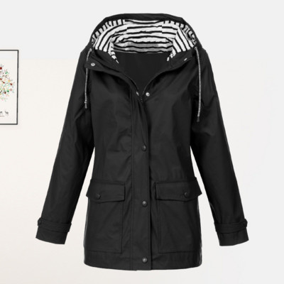 Madinga moteriška vandeniui atspari striukė nuo lietaus Vienspalvė moteriška rudens ir pavasario lauko alpinizmo lengvi lietpalčiai