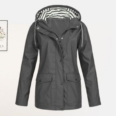 Madinga moteriška vandeniui atspari striukė nuo lietaus Vienspalvė moteriška rudens ir pavasario lauko alpinizmo lengvi lietpalčiai