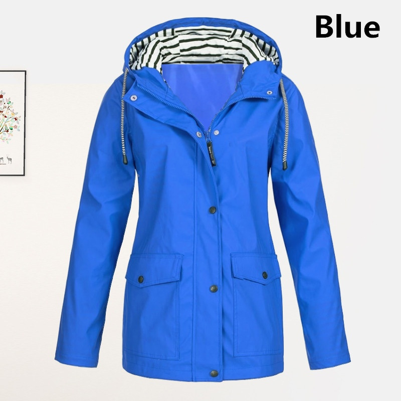 Madinga moteriška vandeniui atspari striukė nuo lietaus Vienspalvė moteriška rudens ir pavasario lauko alpinizmo lengvi lietpalčiai