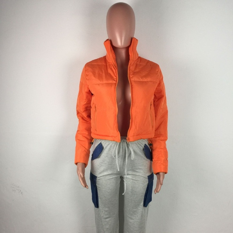 Palton puf decupat pentru femei 2021, cu fermoar, decolteu în V, cu mânecă lungă, pentru doamne, încălzit, paltoane scurte cu bule, cu îmbrăcăminte subțire, ușoară