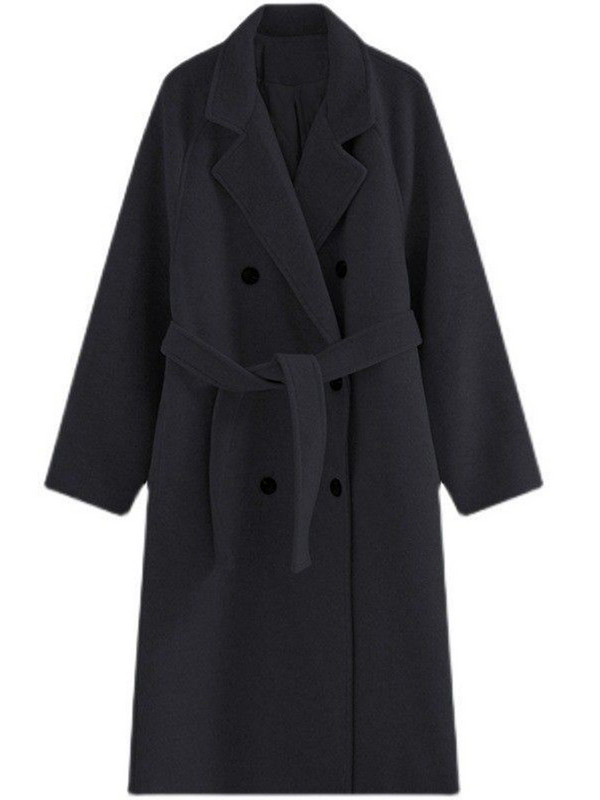 Palton de iarnă de lână femei îngroșați jachetă lungă ocazional largi modă jachetă de vânt îmbrăcăminte exterioară femeie vintage oversize revere streetwear