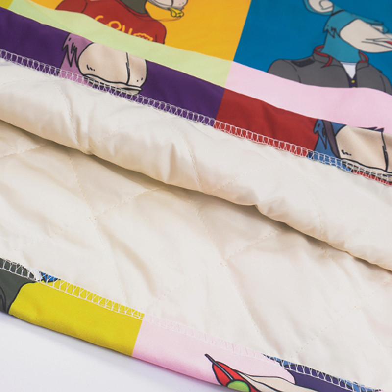 Spalvingos anime striukės su gobtuvu moterims Mados tendencijos Laisvalaikio rūbai Paauglių mergaičių negabaritinės gatvės aprangos megztiniai paltai