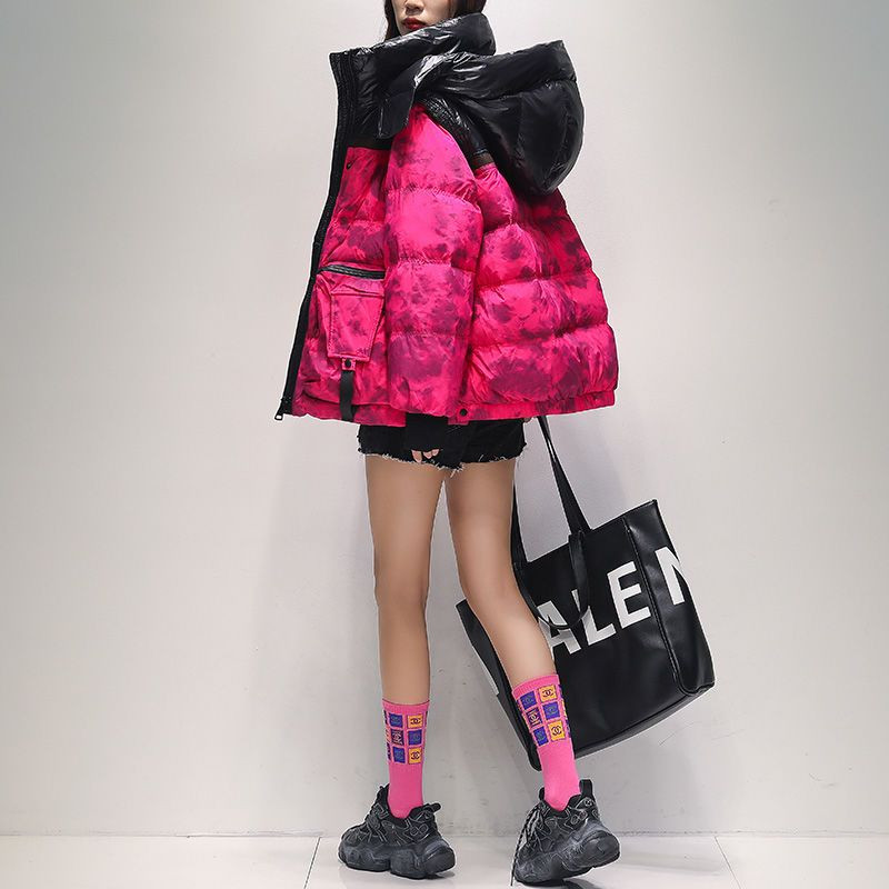 Jachetă de puf de damă Parka Mantoane de iarnă Jachete Palton cu glugă Cald Moda coreeană Lejer Nou