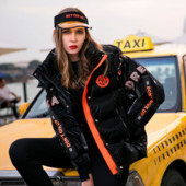 Nauja žieminė moteriška šalta striukė Super Hot Parkas megztiniai su gobtuvu Sniego viršutinė striukė Madingi gatvės drabužiai