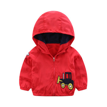 Νέα ανοιξιάτικα φθινοπωρινά παιδικά εξωτερικά ενδύματα και παλτό για αγόρια 2-6Y Παιδικά μπουφάν με κουκούλα αντιανεμικό μπουφάν Casual outfit Παιδικά ρούχα