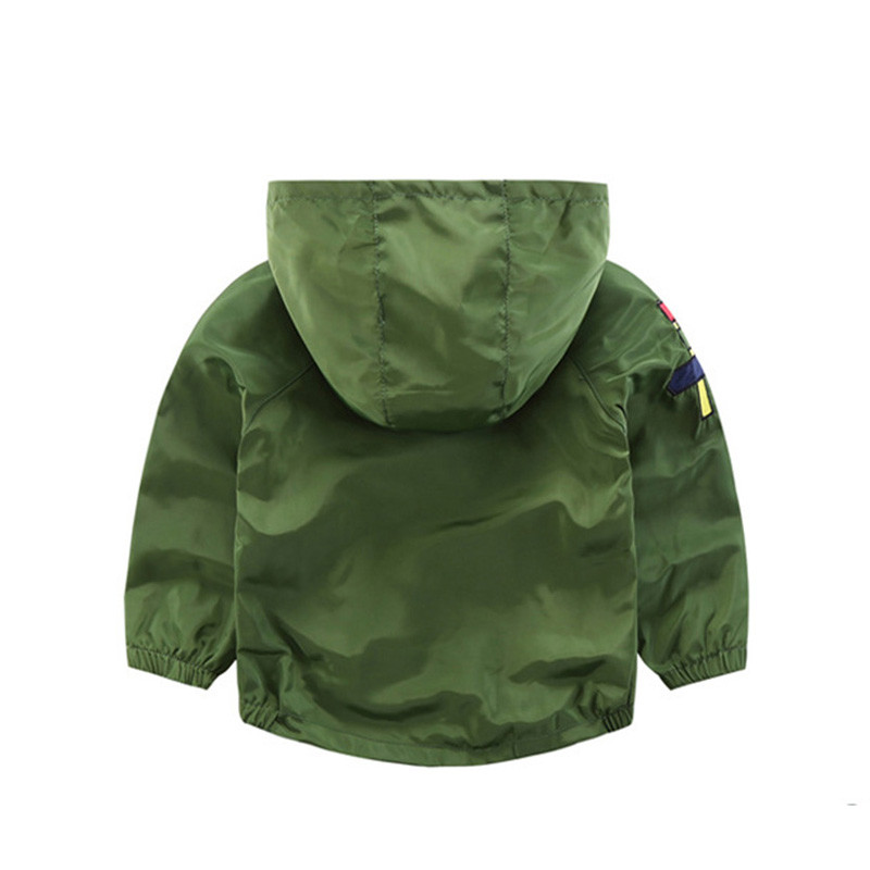 Nauji pavasario rudens vaikų viršutiniai drabužiai ir paltai 2–6 metų vaikams su gobtuvu Striukės nuo vėjo.