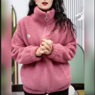 Хип-хоп есенно зимно пухкаво яке от полар Streetwear Harajuku Fuzzy Zipper Coat Женско леко яке Плюшено топло яке Палто