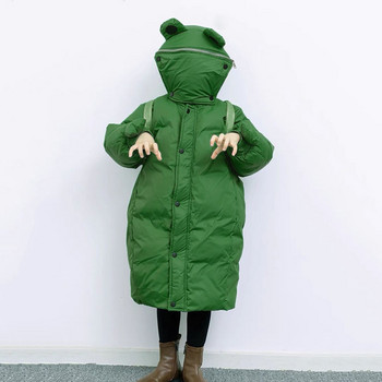 Най-продавани паркове за жени Зимно зелено забавно дебело ватирано яке Палто Зимно яке Зимни дрехи Дамско манто femme hiver