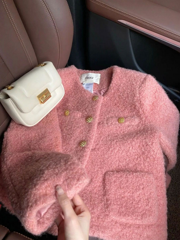 Sügistalv 2023 Lühike jope mantel Naiste roosad mantlid Naiste Korea kontori naiste kohev mantel, soe ülerõivas, naiste jakid