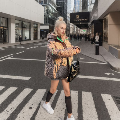 Jachetă din bumbac, toamnă iarnă, pentru femei, 2023, noua versiune coreeană, pălăria liberă, jachetă scurtă din bumbac, imprimată, îmbrăcăminte pentru femeie Top