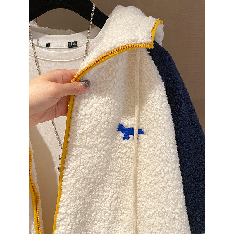 Mantocă din lână de miel, groasă, toamnă iarnă, bumbac, căptușită, jachetă pentru femei, parkas pentru femei