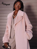 Iarna pentru doamnă, pardesiu cald cu șireturi, pentru femei, îmbrăcăminte exterioară, fleece, cu mânecă lungă, șic, la modă 2022