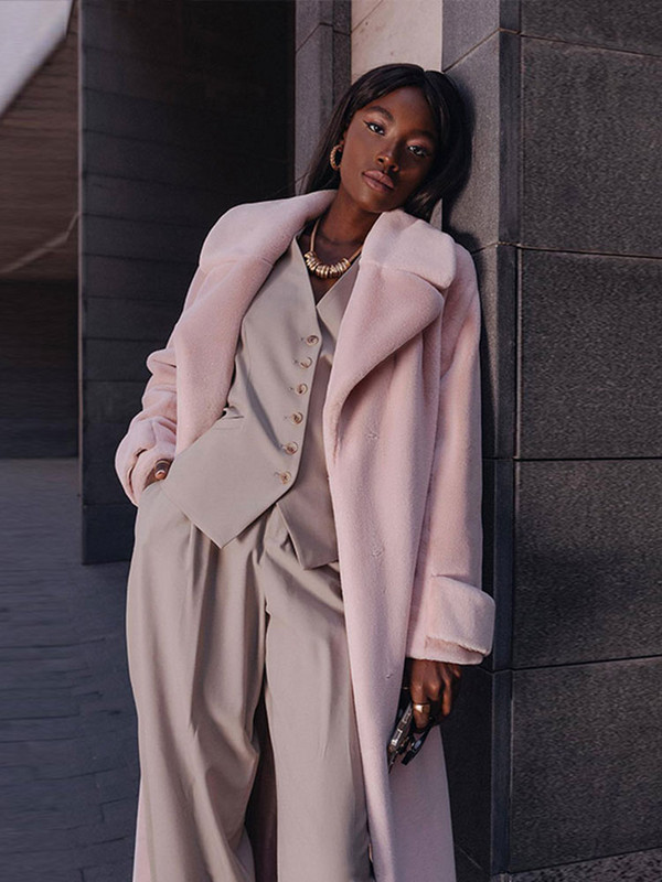 Iarna pentru doamnă, pardesiu cald cu șireturi, pentru femei, îmbrăcăminte exterioară, fleece, cu mânecă lungă, șic, la modă 2022