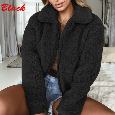 S-3XL, 9 culori, guler răsturnat, fermoar, mânecă întreagă, pardesiu cald supradimensionat, haină solidă, iarnă, toamnă.