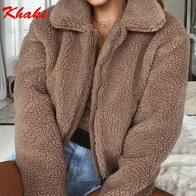 S-3XL, 9 culori, guler răsturnat, fermoar, mânecă întreagă, pardesiu cald supradimensionat, haină solidă, iarnă, toamnă.