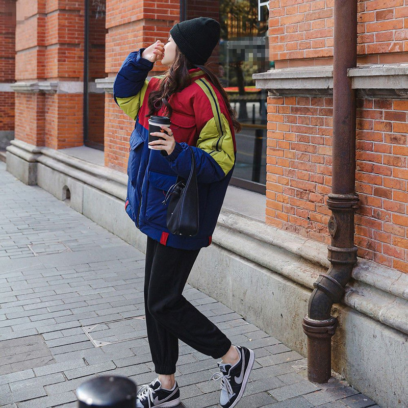 Parkas Moterų mados žiemos storas, saldus kratinys, pilnas užtrauktukas, šiltas žiemos mergaičių paltas Europos amerikietiško stiliaus