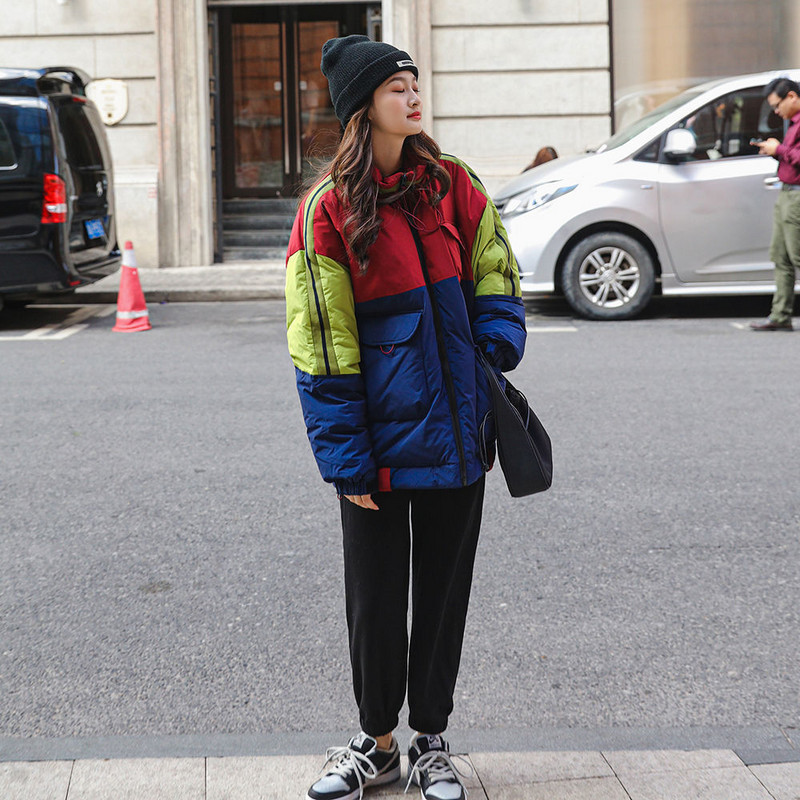 Parkas Moterų mados žiemos storas, saldus kratinys, pilnas užtrauktukas, šiltas žiemos mergaičių paltas Europos amerikietiško stiliaus