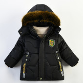 Jachete pentru copii Jachetă Iarnă 2021 Nouă Jachetă pentru bebeluși Băieți Îngroșați Îmbrăcăminte exterioară pentru copii Costum de zăpadă Jachetă cu puf pentru copii Îmbrăcăminte băieți 2-4 ani